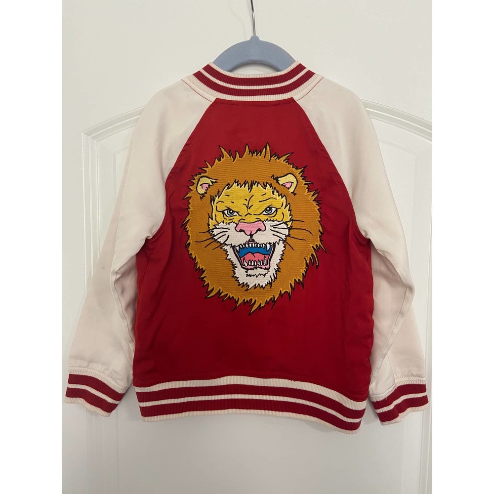 OSHKOSH 5T Genuine Kids Lion Tamer Circus Letterman Jacket, Red and White